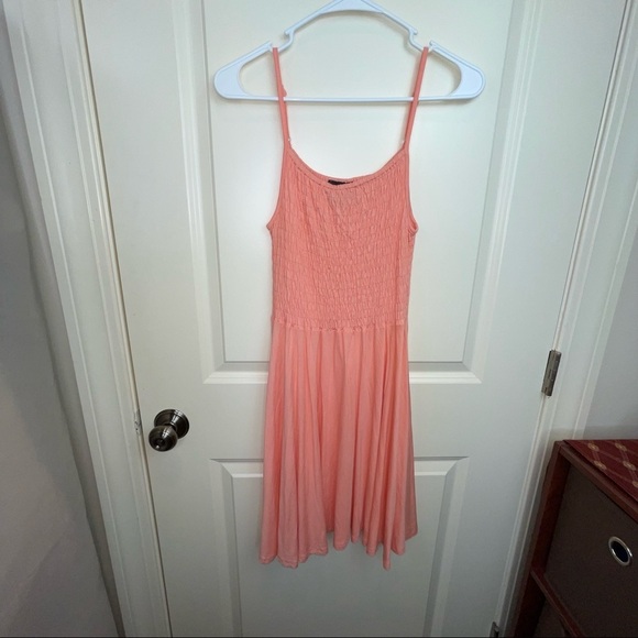 Angie Smocked Knit Swim Cover Up Mini Dress S - Picture 3 of 12